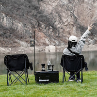 Portable Folding Moon Chair Set for Outdoor Camping Fishing BBQ