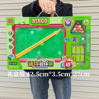 Kids Mini Pool Table Toy Set, Parent-Child Interactive Educational Game, Large Gift Box Billiards Table for Kindergarten Institutions