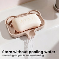 Silicone Soap Dish with Drainage for Bathroom and Travel, Portable Soap Holder Tray