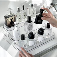 Acrylic 3-Tier Perfume Organizer Display Stand for Small Samples and Cosmetics