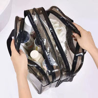 Waterproof PVC Toiletry Bag with Dry/Wet Separation, Large Capacity Portable Organizer for Travel, Swimming, and Shower