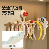 Hairband and Headband Organizer Wall Mount with Suction Cups for Hair Accessories and Jewelry