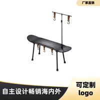 Portable Skateboard Camping Table with Hooks and Stove Option
