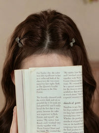 Elegant Rhinestone Bow Hair Clips for Women, Small Side Bangs Hairpins, Fashion Hair Accessories