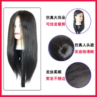 Professional Mannequin Head with Human Hair for Hairdressing Practice, Cutting, Perming, and Styling