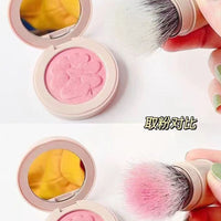 Portable Retractable Powder Blush Brush with Soft Bristles and Cap