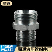 Carbon Steel Hydraulic Compression Fitting 1CO/1DO Thread O-Ring Straight Waterproof Connector