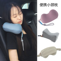 Memory Foam Travel Pillow with Eye Mask Option, Multi-functional Neck and Lumbar Support