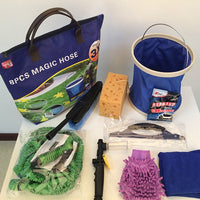 Car Wash Mop Kit with Soft Bristle Brush, Absorbent Towel, and Cleaning Tools for Home Use