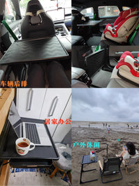 Portable Folding Bedside Table with Height Adjustment, Plastic Study Desk for Laptops and Tablets, Outdoor Use