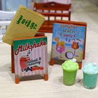 Dollhouse Miniature Wooden Photo Clip Japanese Style Signboard Decor