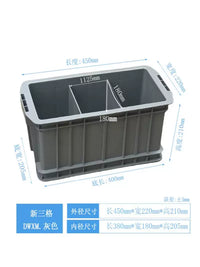 Portable Plastic Storage Box with Removable Dividers and Lid for Parts, Tools, and Small Items