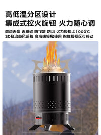 Fire Wheel Portable Outdoor Wood Burning Stove for Camping and Picnics