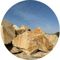 Natural Yellow Layered Rock for Landscaping and Garden Decor