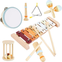 Orff Musical Instrument Set for Kids, Early Education Percussion Toys, Wooden Montessori Teaching Aids