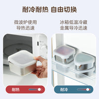 304 Stainless Steel Food Storage Containers with Silicone Lids, Microwave Safe Meal Prep Boxes for Refrigerator and Freezer