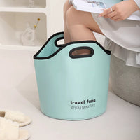 Foldable Foot Spa Bucket Portable Insulated Foot Bath Basin for Travel Home Use