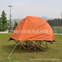 2-in-1 Off-Ground Tent, Single Person Cot Tent, Silver Coated Indoor Tent (Cot Not Included)