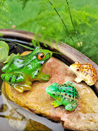 Miniature Frog Figurines for Garden Pond Aquarium Landscape Decoration