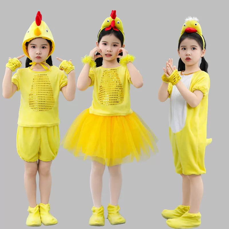 Kids' Yellow Chick Duck Performance Costume for Dance & Stage