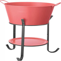 European Retro Round Ice Bucket with Large Capacity for Champagne and Bar Use, Indoor/Outdoor