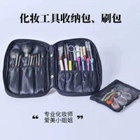Professional Portable Makeup Brush Organizer Bag for Artists and Daily Use