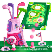 Kids' Indoor Outdoor Golf Practice Set with Trolley Case