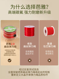 Elastic Beading Thread for Bracelets and Jewelry Making, Durable Crystal Bead Cord