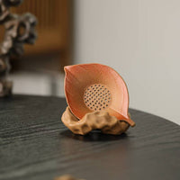 Yixing Zisha Clay Leaf Tea Strainer Filter Separator for Kung Fu Tea Ceremony