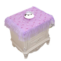 Multi-purpose Lace Dust Cover for Nightstands, Printers, and Microwaves