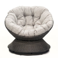 Outdoor Rattan Woven Balcony Sofa Hotel Single Chair Sunroom Small Sofa Round Egg Chair Outdoor Leisure Lounger