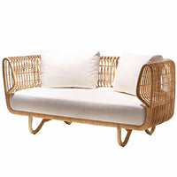 Outdoor Patio Wicker Sofa Villa Waterproof Sunscreen Outdoor Sofa Modern Leisure Rattan Furniture