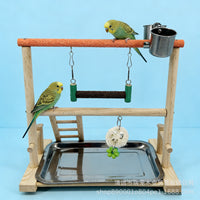 Parrot Desktop Perch with Swing and Grinding Rod for Birds