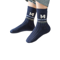 Kids Boys Cotton Mid-Calf Socks, Seamless Athletic Socks for Big Kids & Teens