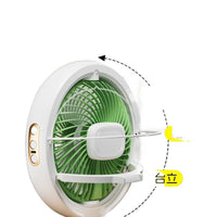 USB Rechargeable Clip-on Fan for Dormitory Bedside Tent Camping with Reading Light