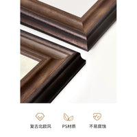 American Walnut European Style Large Picture Frame Wall Mount for Photos and Art