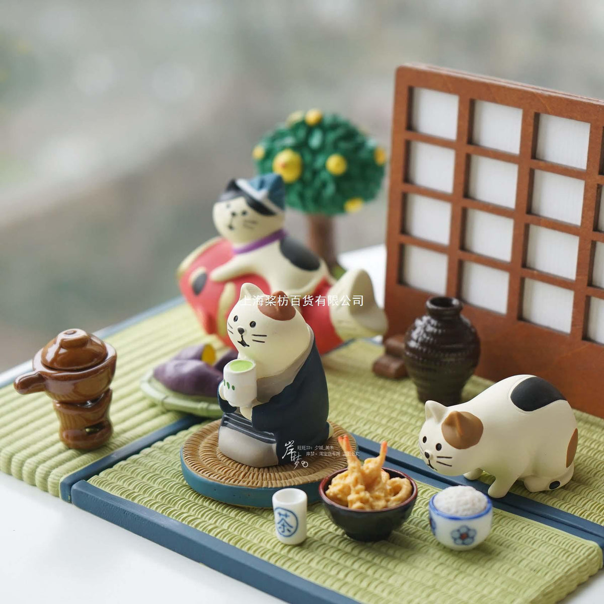 Japanese Style Miniature Dollhouse Retro Tatami Screen Display Ornament