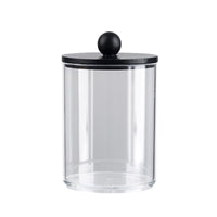 Round Dustproof Cotton Swab Holder with Lid for Home, Hotel, Restaurant - Portable Cosmetic Pad Storage Jar