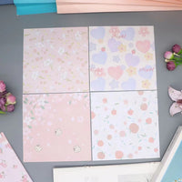 Origami Paper Double-Sided Printed Cartoon Floral Craft Paper for DIY Kindergarten Activities