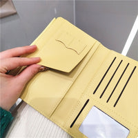 RFID Blocking Passport Holder with Zipper, Solid Color Travel Document Organizer