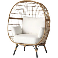 Outdoor Rattan Bird's Nest Sofa Chair for Patio Balcony Garden