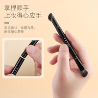 Portable Mini Makeup Brush Set for Eyes, Nose, and Lips - Replaceable Heads