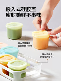 PULITON Baby Food Freezer Tray with Individual Compartments, Food-Grade Silicone Mold for Steaming and Preservation