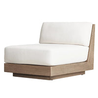 Outdoor Teak Wood Patio Sofa Set with Waterproof Fabric Cushions for Balcony Garden Hotel