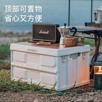 Portable Collapsible Storage Box with Lid for Camping, Picnics, Car, and Outdoor Organization