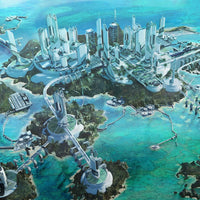 Blender Sci-Fi Future City Skyscraper 3D Model Kit (FBX, OBJ)