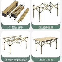 Portable Aluminum Folding Camping Table for Outdoor Picnic BBQ and Home Use