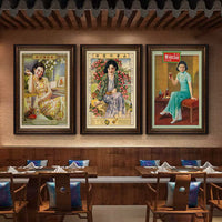 Vintage Shanghai Cheongsam Beauty Wall Art for Retro Decor