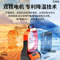 Portable Outdoor Camping Fan with Long-Lasting Battery, Cooling Air Circulation, and Night Light