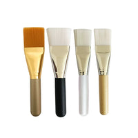 Large Facial Mask Brush with Soft Bristles and Wooden Handle for Beauty Spa and DIY Mask Application